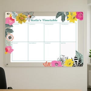 Large Acrylic Calendar for Wall, Personalized Family Calendar, Minimalist Wall Calendar, Family Calendar, Dry Erase Monthly Calendar Board