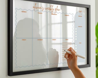 Customised Refrigerator Acrylic Menues Planner Magnetic 16x12 Plexiglass Calendar Calander Board