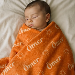 Personalized Name Blanket Baby Name Blanket for Boys/Girls Minky Throw Name Blanket 1st Birthday Gift New Baby Gift Custom Blanket for Kids