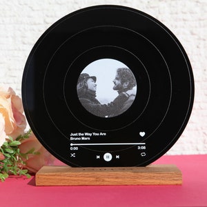 Song Personalized Record - Birthday Gift for Her - Anniversary Gift for Him - Couples Gift - Wedding Gift - Song Plaque - Valentines Gift