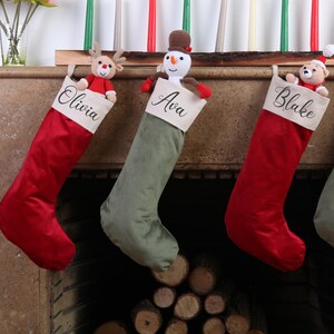 Custom Velvet Christmas Stocking - Christmas Gift for Family - Custom Name Christmas Gift - Name Stockings - Family Stockings - Xmas Decor