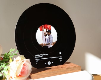 Targa personalizzata con foto di coppia gay - Regalo per anniversario di matrimonio di coppia gay - Stampa di canzoni personalizzate - Regalo per fidanzato gay - Arredamento per la casa gay