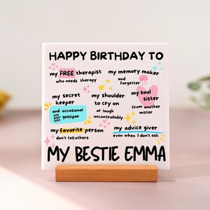 Carte personnalisée - carte d'anniversaire Bestie - carte d'anniversaire pour Bestie - anniversaire Bestie imprimé - carte d'anniversaire pour ami - carte meilleur ami