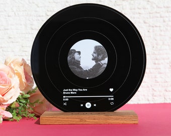 Song Personalized Record - Birthday Gift for Her - Anniversary Gift for Him - Couples Gift - Wedding Gift - Song Plaque - Valentines Gift