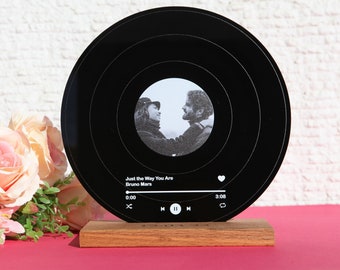 Song Personalized Record - Birthday Gift for Her - Anniversary Gift for Him - Couples Gift - Wedding Gift - Song Plaque - Christmas Gift