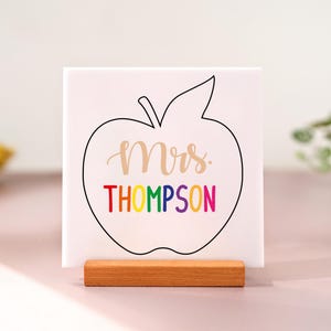 Personalize Teacher Gift - Teacher Desk Sign - Classroom Decor - Desk Name Plate - Gift for Teacher - Back To School Gift - End of Year Gift