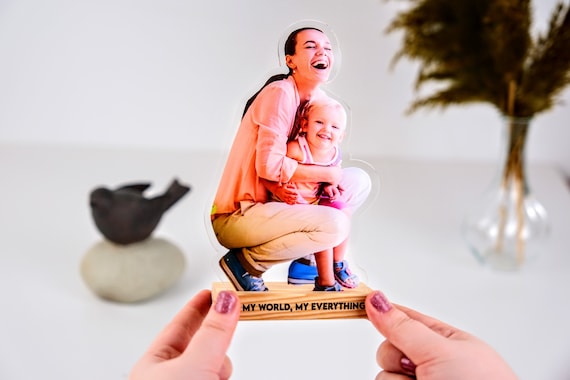 Acrylic Photo Cutouts - Custom Photo Statuette - Mom Birthday Gift - Custom Portrait Print - Personalized Gift for Mom - Mom Christmas Gift