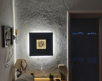 Square wall lamp Bonfire for home decor. lamp , nightlight for wall decor. wall light, floor lamp