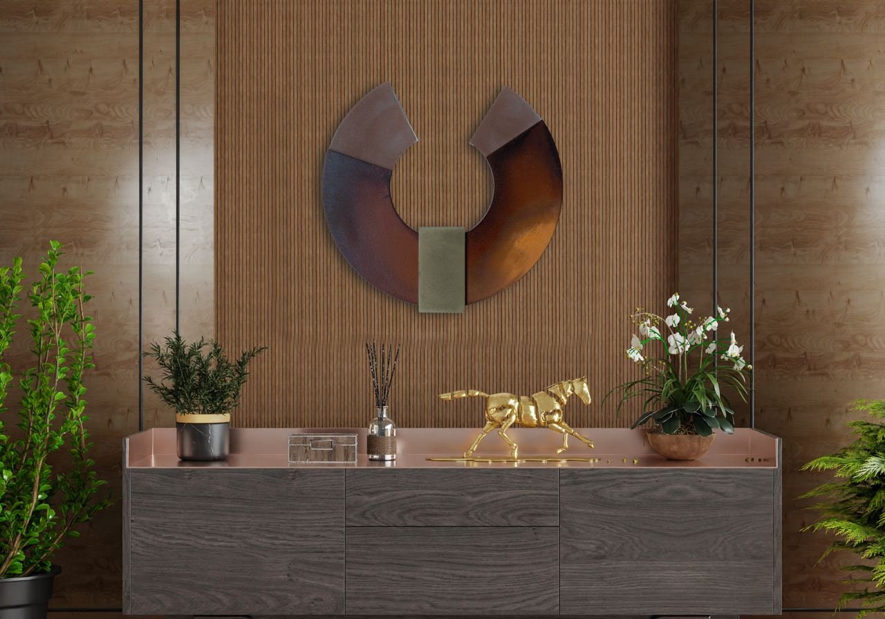 Modern Luxury Style Metal Wall Art, Abstract Metal Wall Sculpture ...
