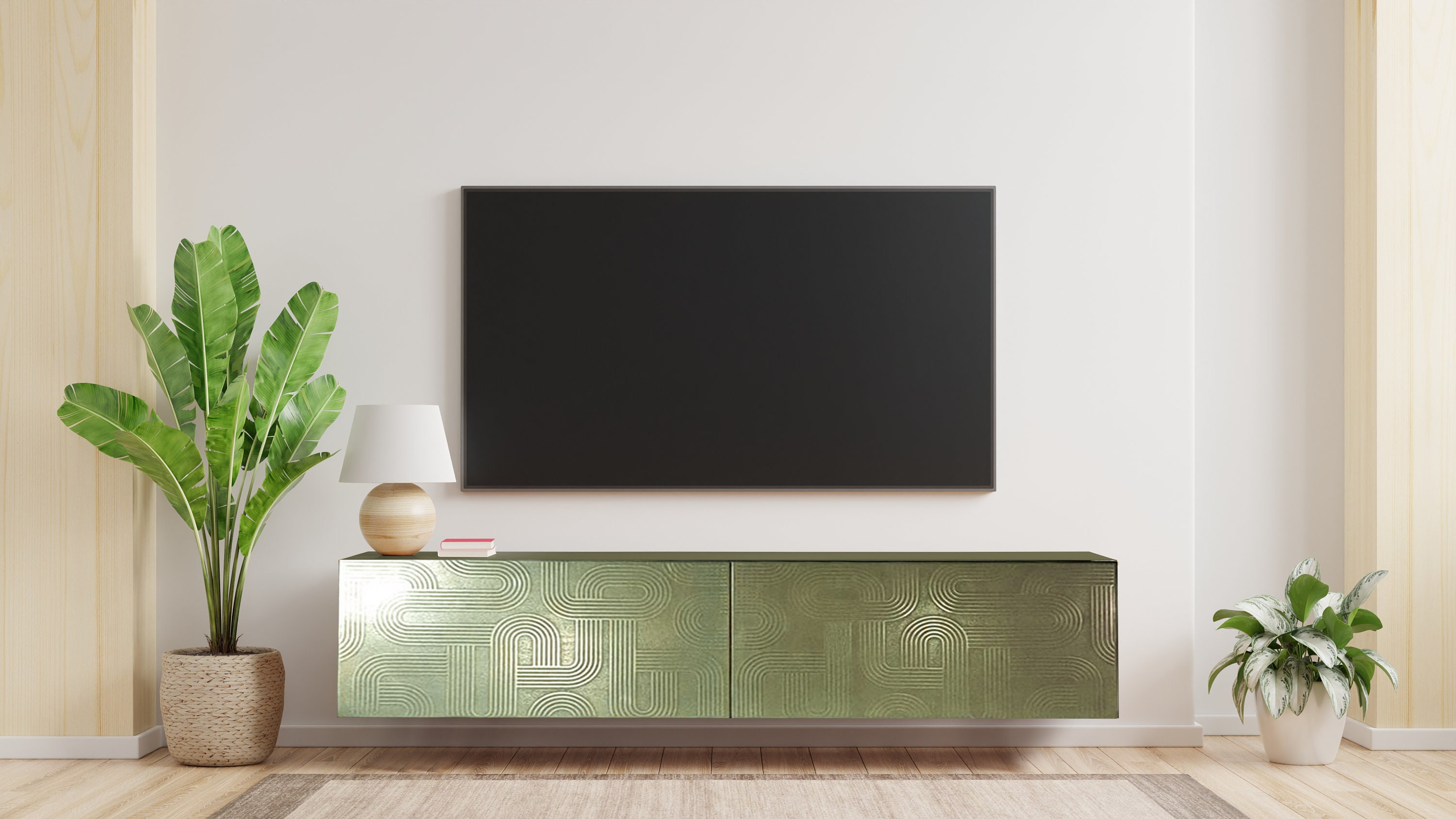 Wall mounted TV Stand Suspended TV Cabinet Etsy UK