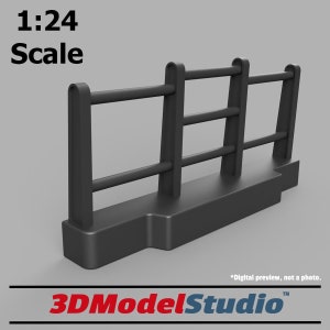 1:24 スケール 3D モデル 4WD 用 トヨタ FJ40 ランドクルーザー用 ブルバー #1
