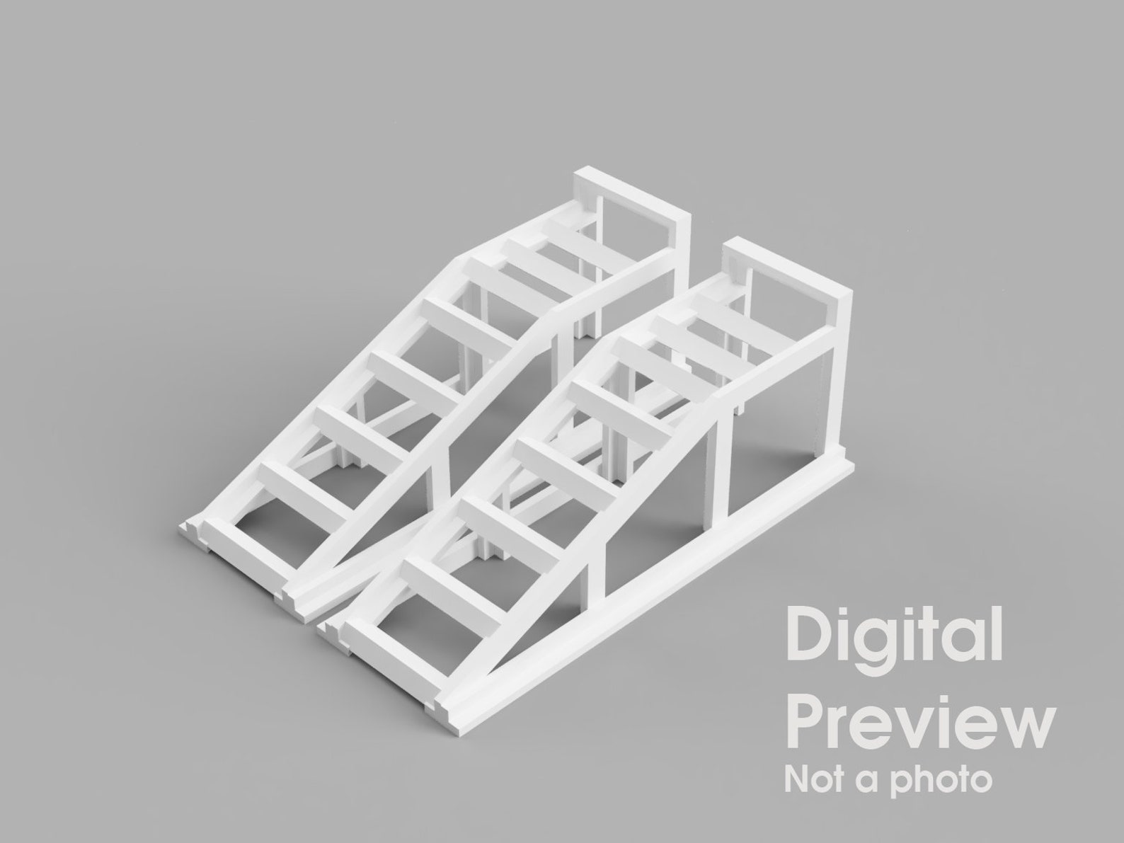 1:64 Scale 3D Model Vehicle Car Ramps (pair) Garage Diorama - Etsy