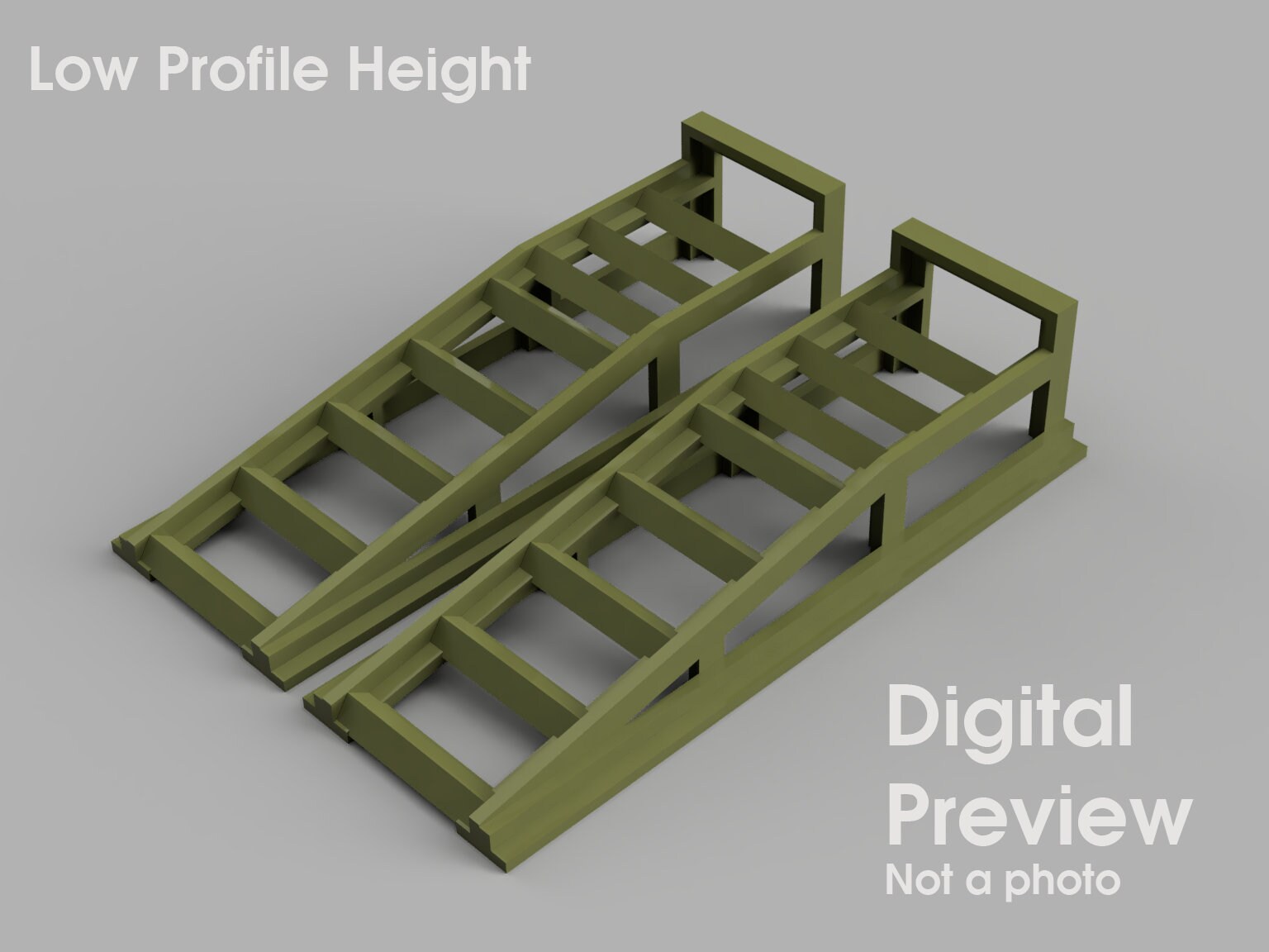 1:18 Scale 3D Model LOW PROFILE Car Ramps (pair) Garage Diorama - Etsy ...