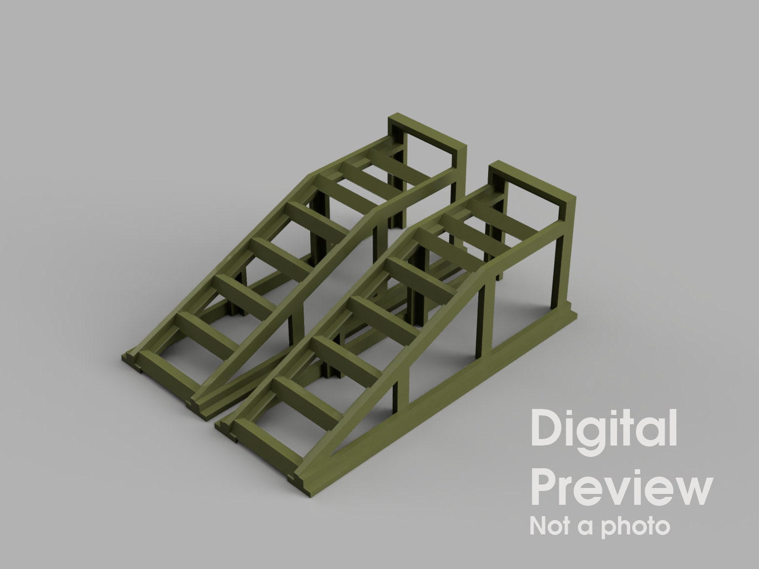 1:24 Scale 3D Model Vehicle Car Ramps (pair) Garage Diorama - Etsy