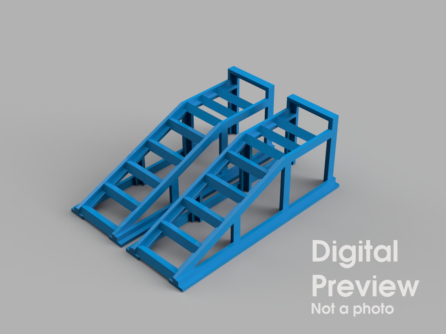 1:18 Scale 3D Model Vehicle Car Ramps (pair) Garage Diorama - Etsy