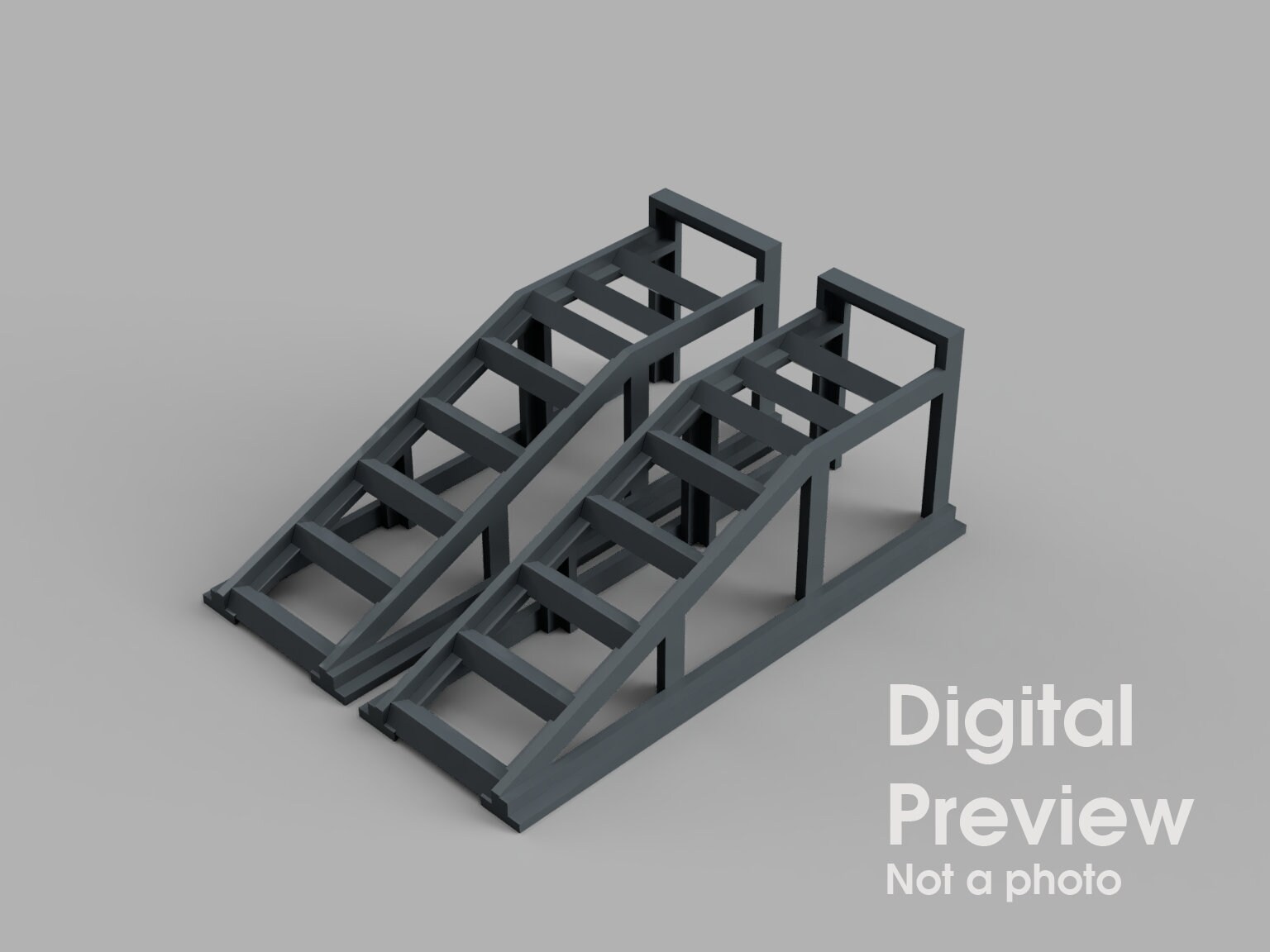 1:24 Scale 3D Model Vehicle Car Ramps pair Garage Diorama - Etsy