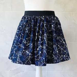 Mini Skirt, Alternative Skirt, Constellations Skirt, Space, Alternative Fashion, Gothic, Punk, Grunge, Hippie, Festival, Attitude Clothing