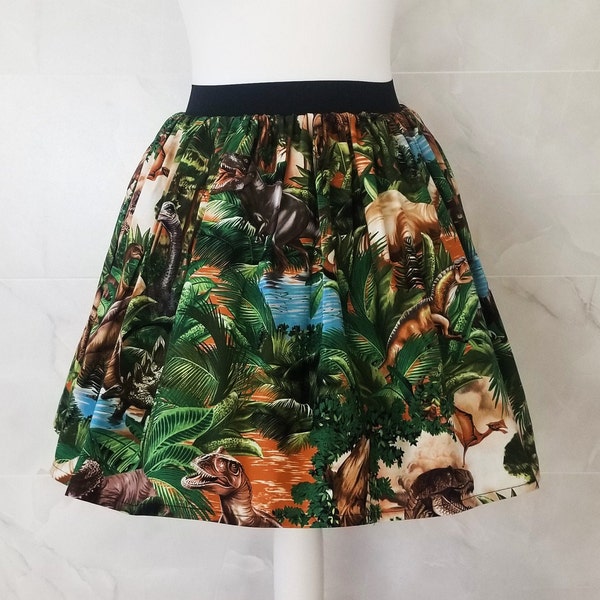 Multi-Colored Dinos - Womens Dinosaur Skirt