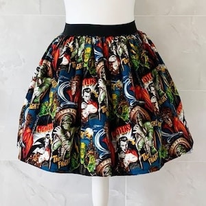 Hollywood Monsters Skirt,  Horror Movie Skirt