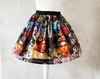 Frida Kahlo Skirt, Frida Kahlo Clothing, Frida Kahlo Print