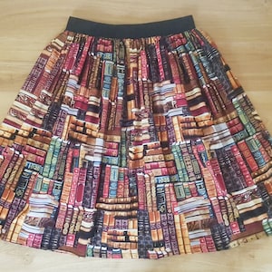 Library Book Skirt, Womans Literature Skirt, Womans Skirt, Book Skirt, Literary Skirt, Book Themed, Book Gift for Her, Skirt With Pockets