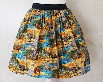 Falda De Dinosaurio Mujer, Falda De Mujer, Falda De Dinosaurio, Falda Recogida, Retro, Moda Peculiar, Falda Geek, Nerd, Falda Rockabilly, Dino Gift