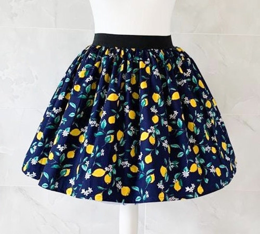 Lemon Flowers Skirt-Waist 26 to 32