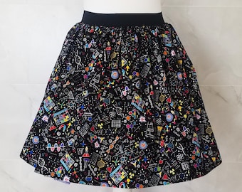 Woman's Science Skirt, Maths Skirt, Womans Science, Science Clothing, Maths Gift, Science Gift, Womans Skirt,  Quirky, STEM, Gift for her