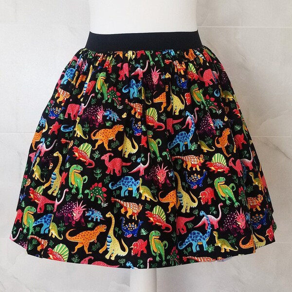 Floral Dinosaurs - Women's Dinosaur Skirt
