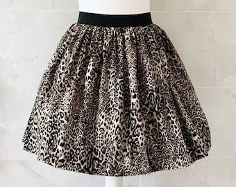 Falda Lynx, Falda Lynx para mujer, Falda de mujer, Falda fruncida, Estampado Lynx, Estampado animal, Ropa de leopardo, Estampado de leopardo, Falda natural, Safari
