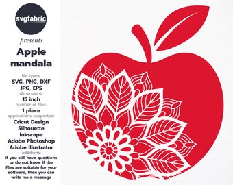 Download Apple Mandala Svg Etsy