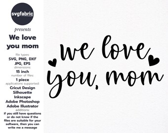 Download Love You Mom Svg Etsy