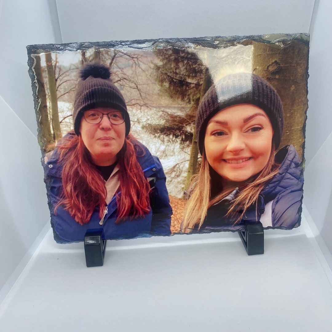 Personalised Photo Slate Tile Rectangle 14cm X 19cm Colour Etsy