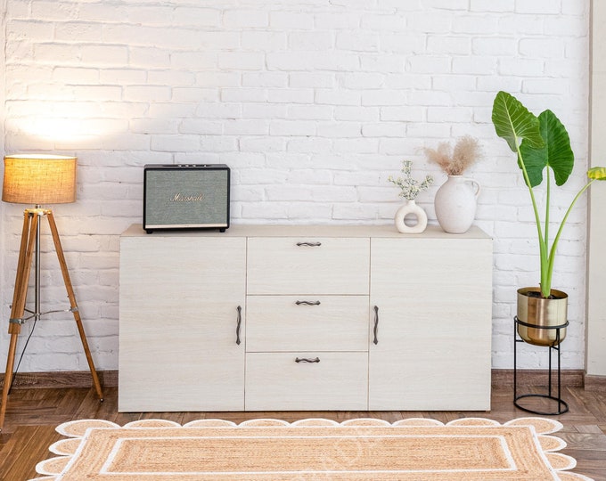 White Scalloped Runner Rug - Jute Runner Rug, Bohemian Jute Rug, Natural Jute Rug, Scalloped Rug, Jute Scallop Rug, Sisal Runner, Custom Rug