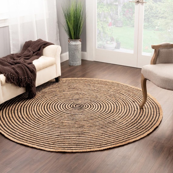 4x4 6x6 Natural Handmade Jute Rug Natural Fiber Rug Round Jute