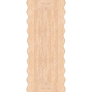 Scalloped Jute Rug- Jute Rug, Runner Rug, Door Mat, Handcrafted Rug, Stair Runner, Rattan Rugs, Rugs Gift, Christmas Door, Custom Rugs image 2