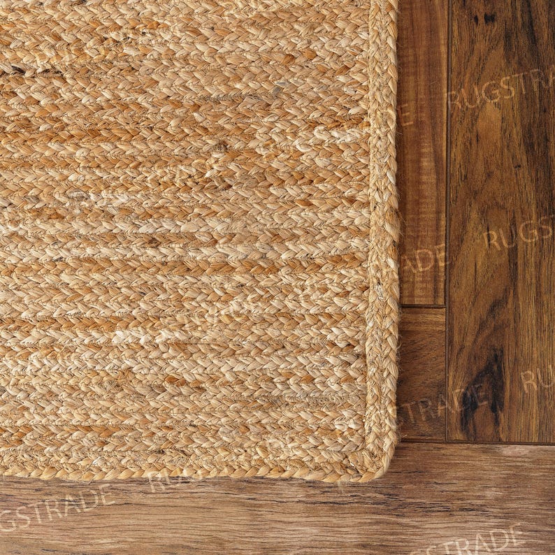 Natural Jute Rug- Large Area Rug, Bohemian Rug, Jute runner Rug, Jute Rug Square, Jute Rug Rectangular, Jute Rug Large, Boho Rug, Custom Rug image 6