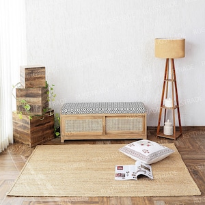 Natural Jute Rug- Large Area Rug, Bohemian Rug, Jute runner Rug, Jute Rug Square, Jute Rug Rectangular, Jute Rug Large, Boho Rug, Custom Rug image 3