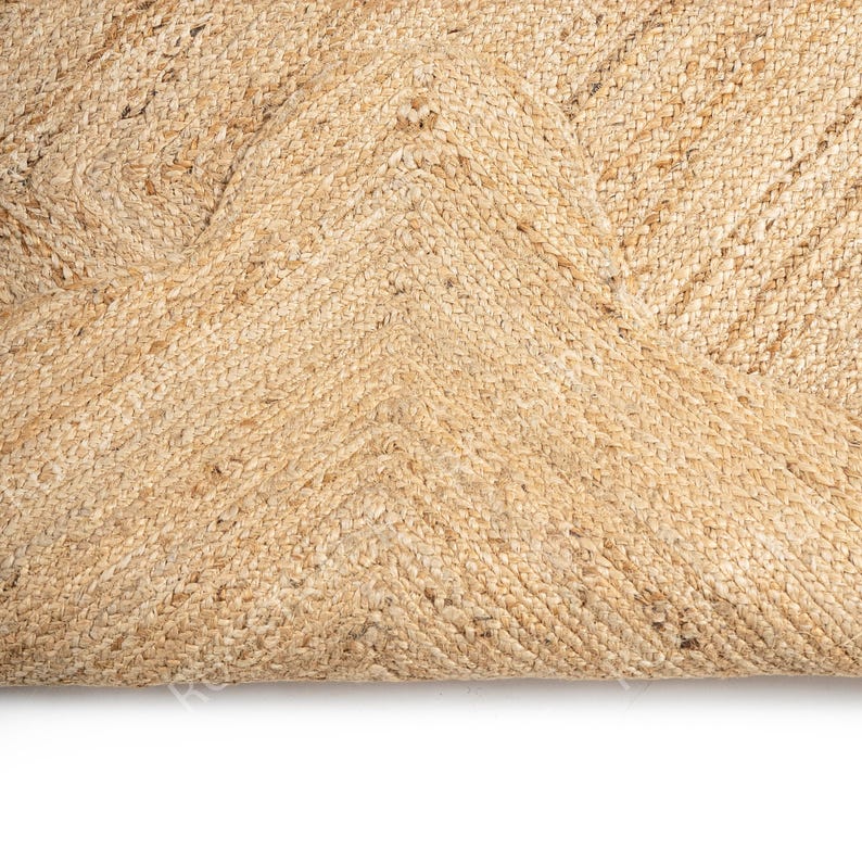 Scalloped Jute Rug- Jute Rug, Runner Rug, Door Mat, Handcrafted Rug, Stair Runner, Rattan Rugs, Rugs Gift, Christmas Door, Custom Rugs image 8