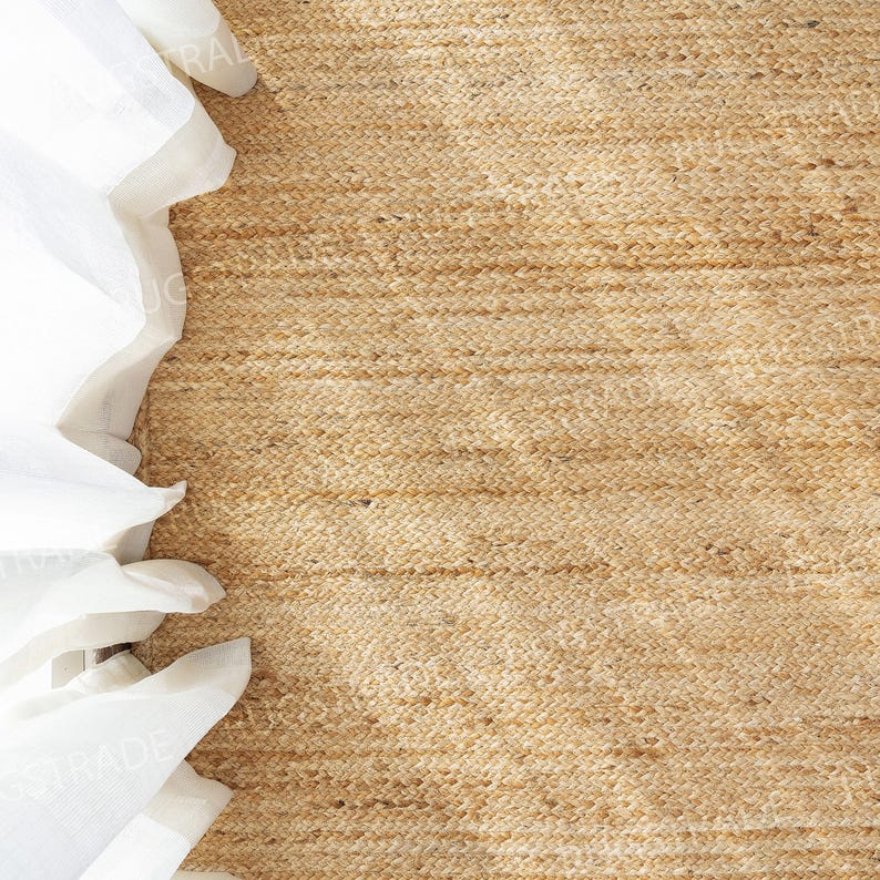Natural Jute Rug- Large Area Rug, Bohemian Rug, Jute runner Rug, Jute Rug Square, Jute Rug Rectangular, Jute Rug Large, Boho Rug, Custom Rug image 5