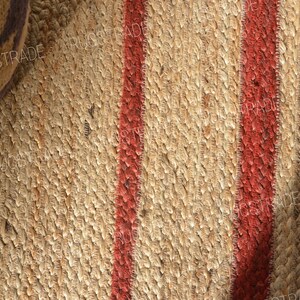 Scalloped Jute Rug Rustic Red Wave Edge Jute Rug Jute - Etsy