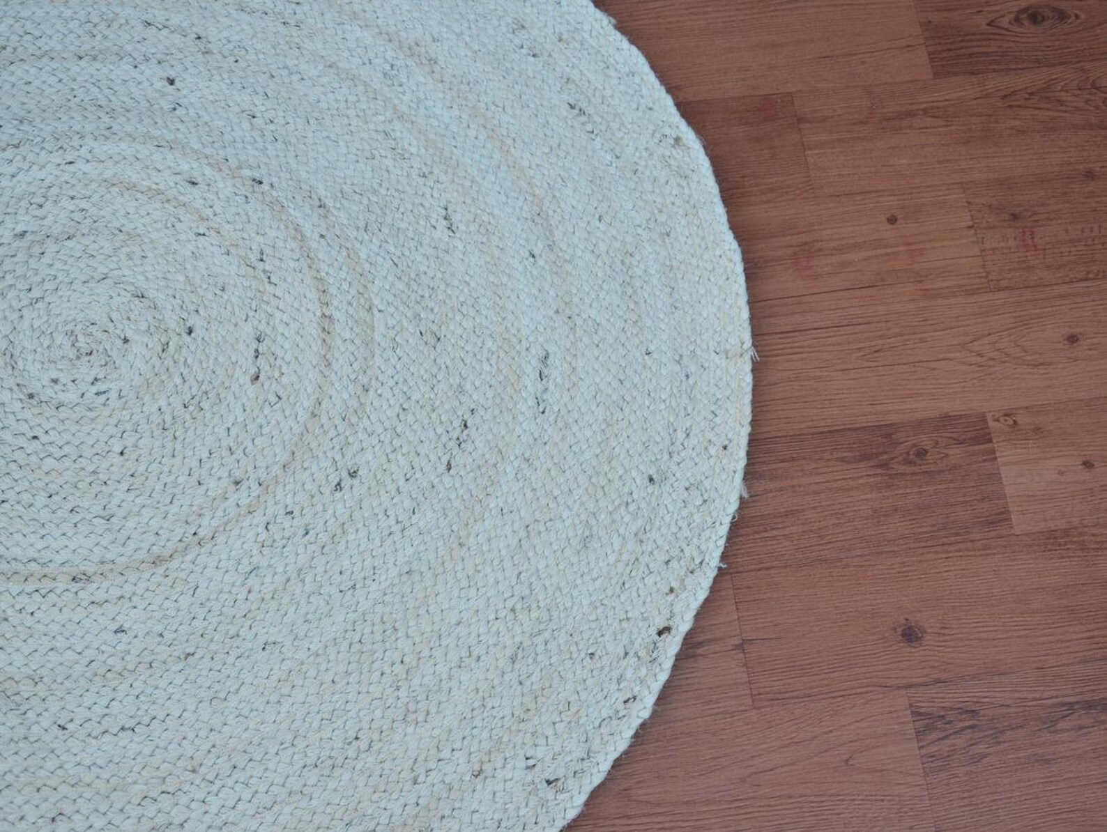 4x4 Ft. White Jute Round Rug Natural Fiber Rug Handmade Jute Etsy
