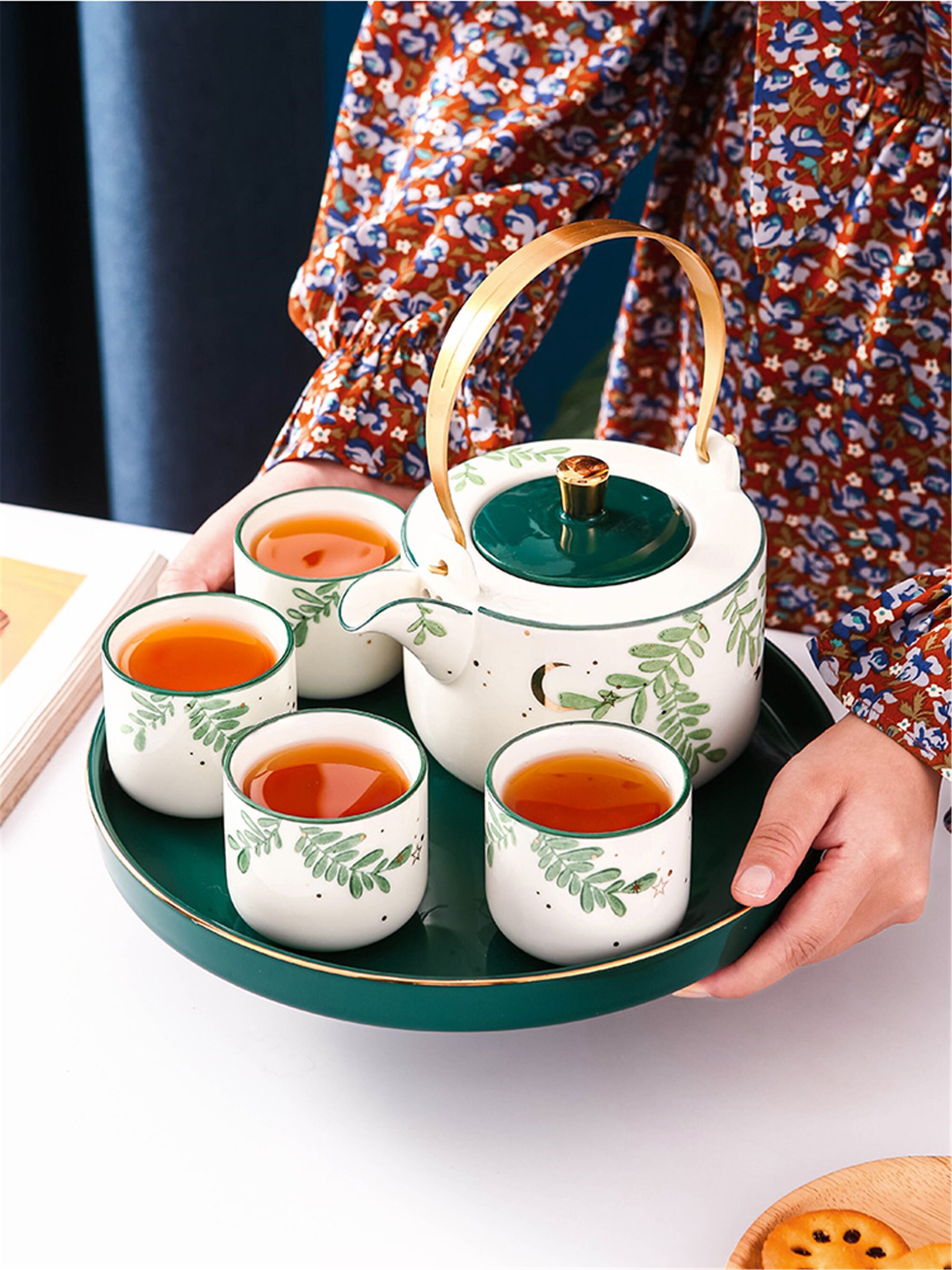 Nordic tea set set ceramic household living room simple teacup Etsy