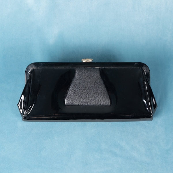Patent Leather Wallet, Gold Hardware