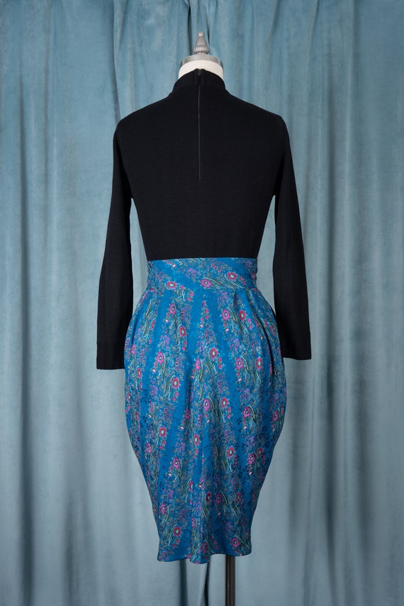 Stunning 1980s Ungaro 100% Silk Floral Print Exag… - image 5