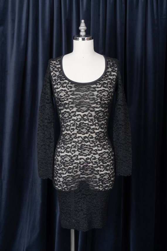 gray bodycon dress Long Sleeve Rib Midi Bodycon Dress main image 1