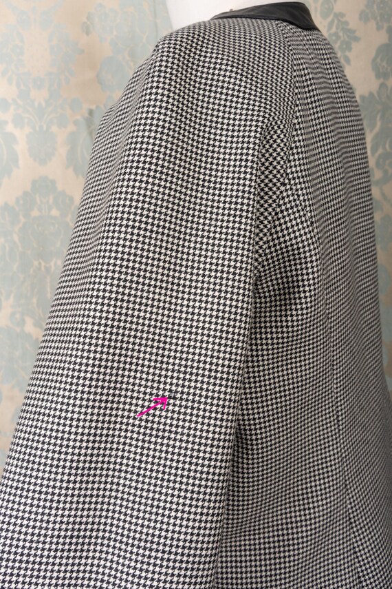 Pendleton Leather Trimmed Houndstooth Jacket - image 7