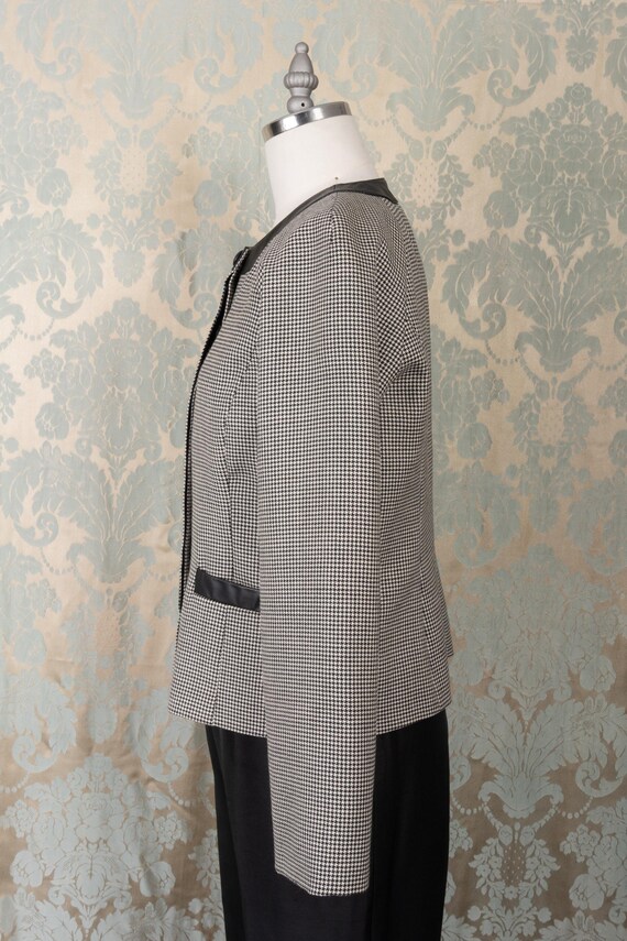 Pendleton Leather Trimmed Houndstooth Jacket - image 5