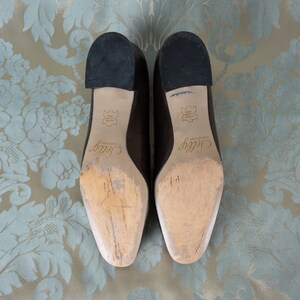 Vintage 1970s Selby Comfort Flex Metallic Brown Leather Flats with Gold Plate Detail 7.5 image 6