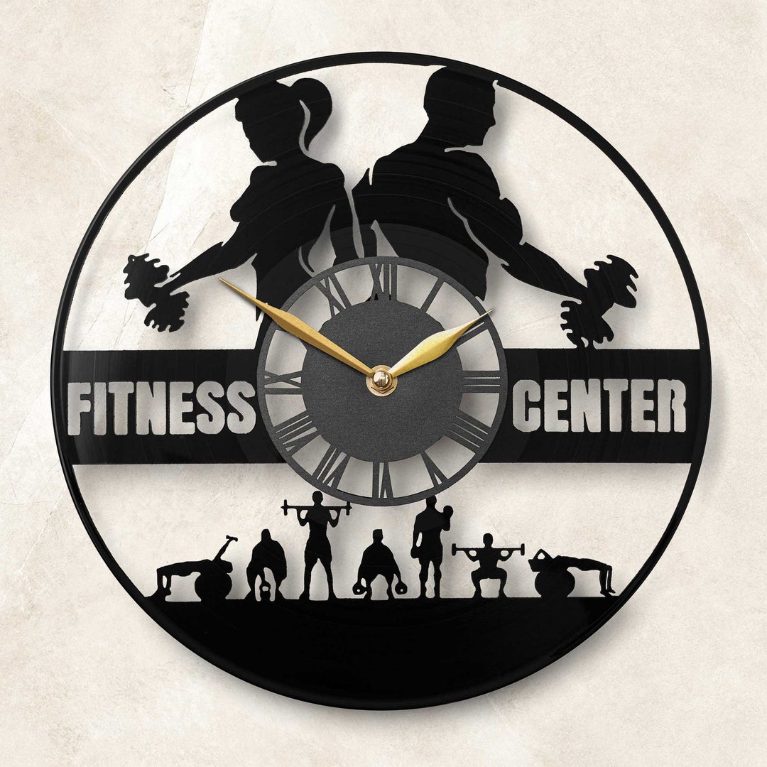 Fitness Center Clock Fitness Clock Gym Clock Etsy